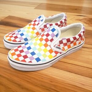 Vans - rainbow checkered - kids size 3